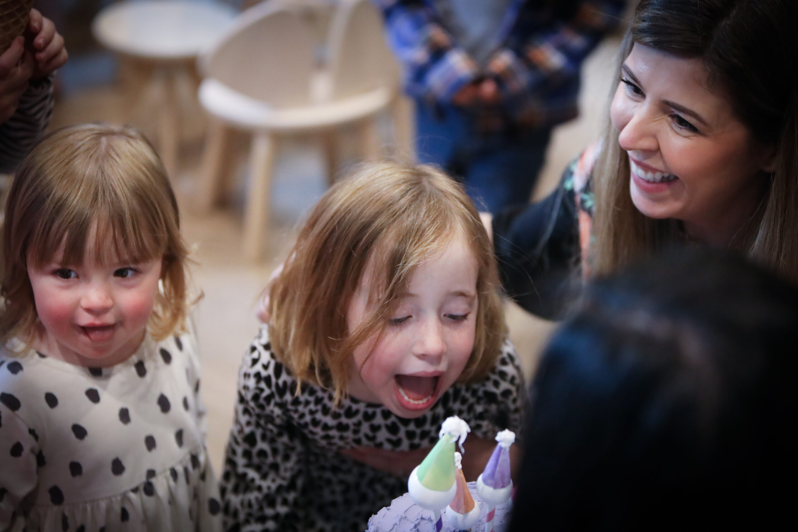 Gillian with her children at Small+Mighty, Godalming