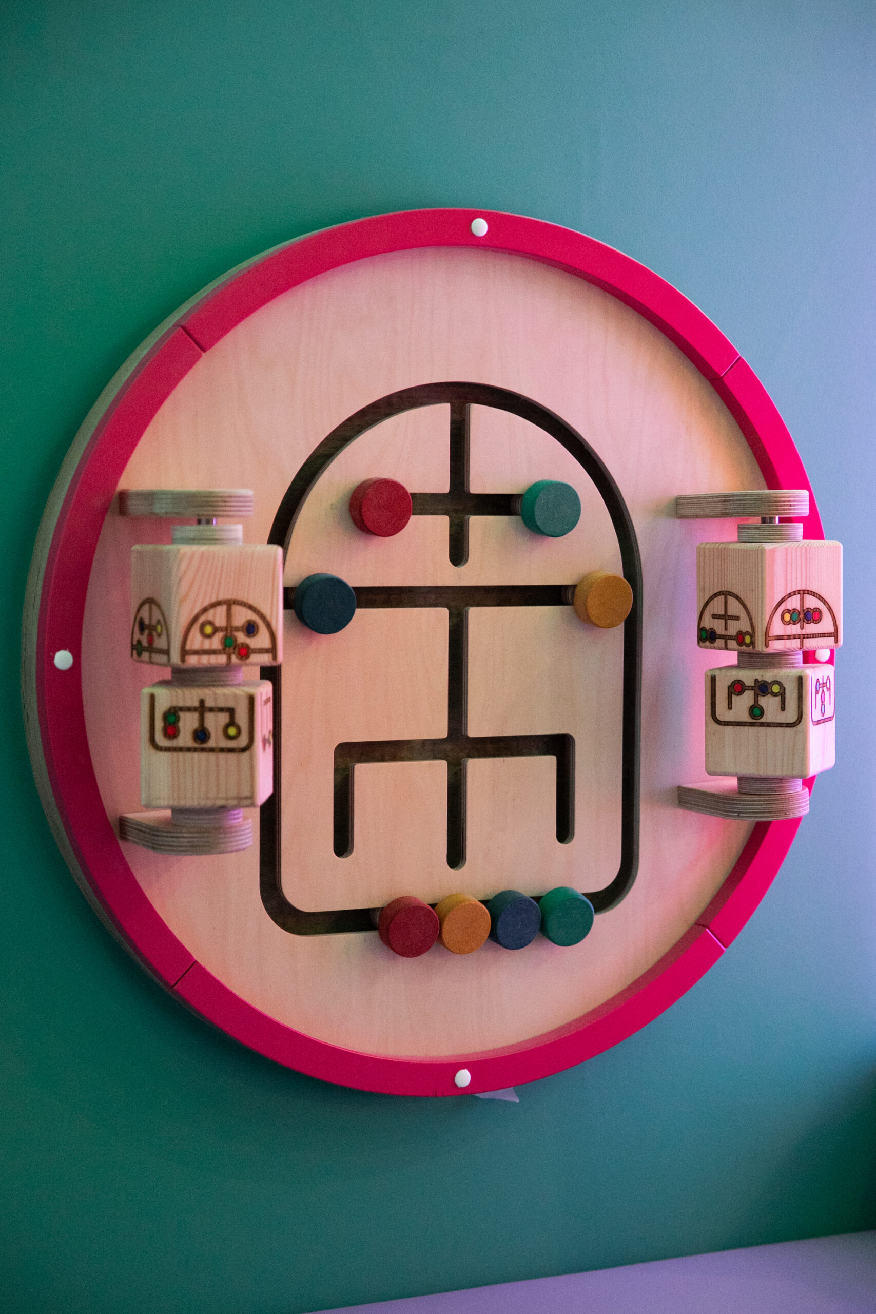 Interior of Small+Mighty play cafe showing considered, sensory-friendly design